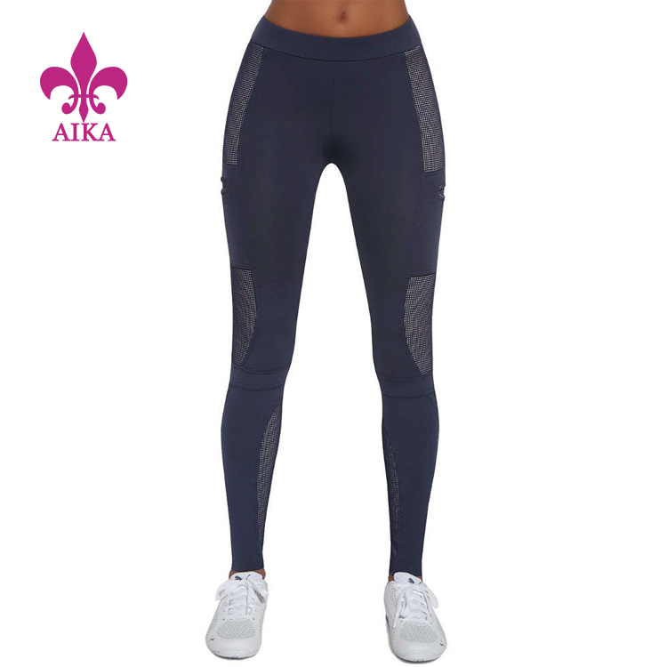 Wholesale Seamless Leggings - Custom OEM Unique Transparent Mesh Pocket Legging Custom Branded Sports Mesh Fitness Yoga Legging – AIKA