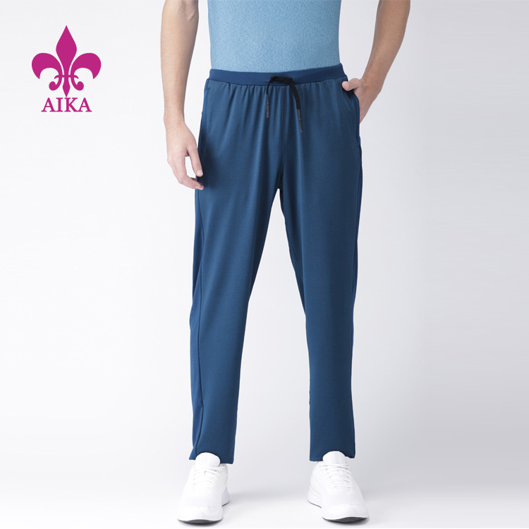 Factory Price Mens Polyester Tshirt Manufacturers - Custom Wholesale  cotton Polyester Casual Drawstring Contrast Fitness Men Jogger Pants – AIKA