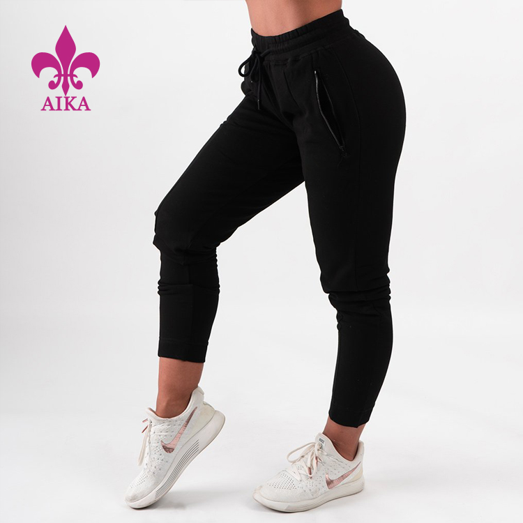 OEM Factory for Yoga Clothes Supplier - High quality Custom black Velour tracksuits training track pants jogging wear women – AIKA