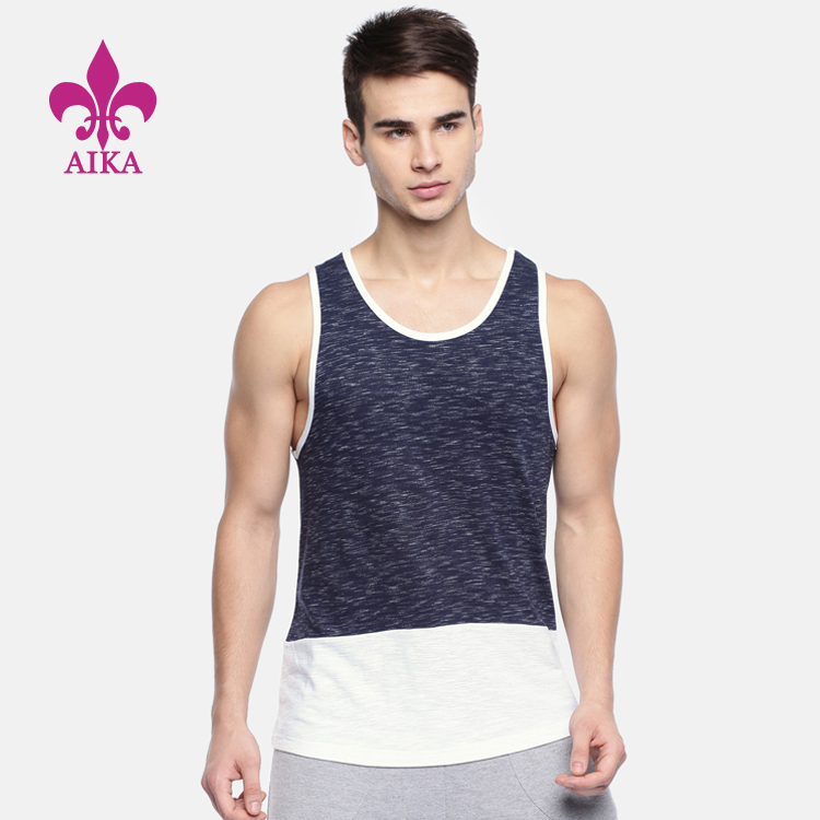 Wholesale Discount High Waisted Legging - Custom OEM Young Two-color Casual Loose Sleeveless Travel Vest GYM Dropped Tank Tops – AIKA
