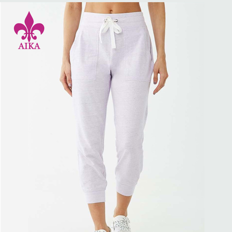 Custom cotton polyester sports gym active wear women joggers