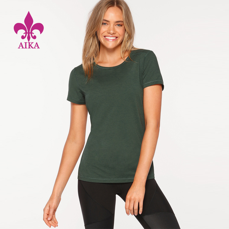 Reasonable price for China Sportswear Manufacturer - Wholesale Customized Burning Flowers design plain fitted blank t-shirts for women – AIKA