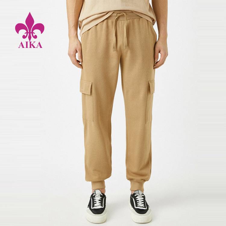 Popular Design for Fashion Skinny Pants - Best Sale French Terry Cotton Lightweight Drawstring Waist Men Cargo Pocket Jogger Pants – AIKA