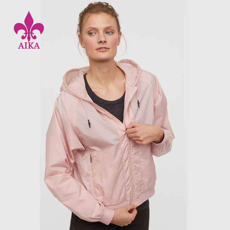 OEM/ODM China Women Yoga - OEM Outdoor Windproof Waterproof Sports Autumn Jacket With Hood for Women – AIKA