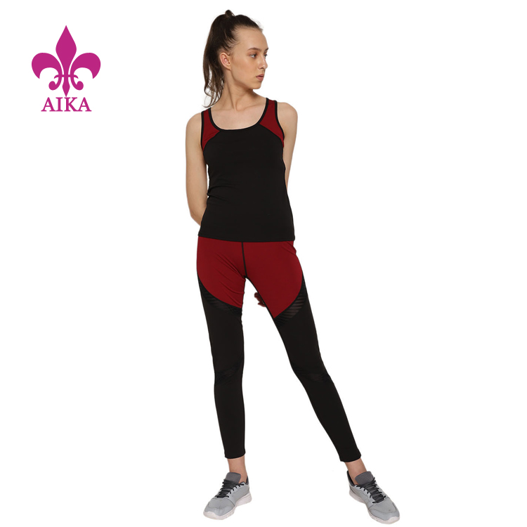 Europe style for Sports Wear Supplier - Custom OEM Sexy Tight  Leggings Sportswear Tank Top Ladies' Yoga Bra High Waist Yoga Fitness Suit – AIKA