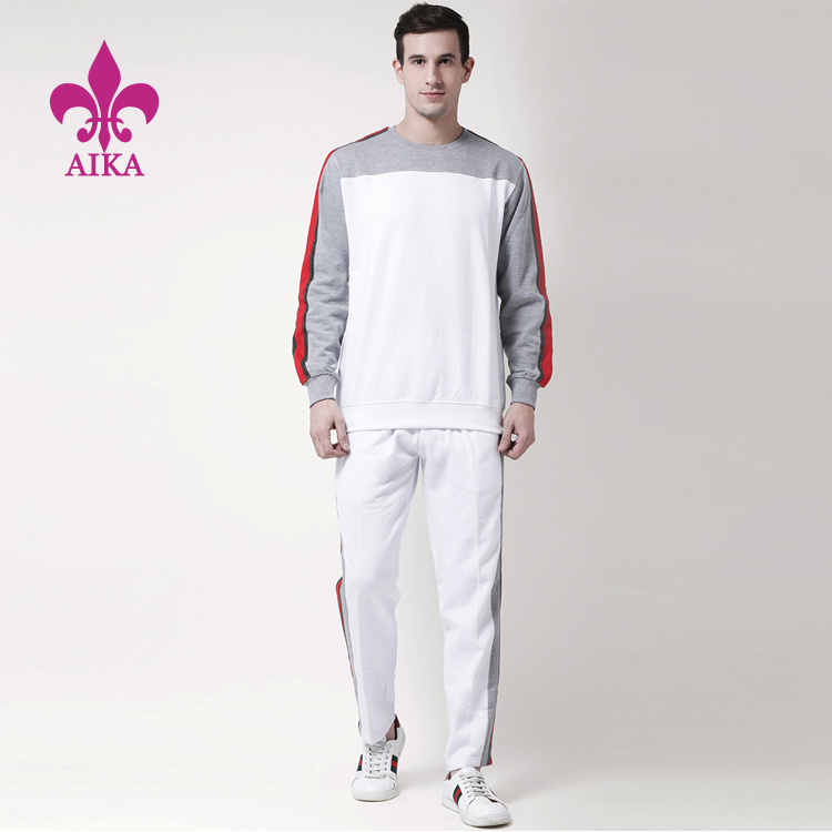 Manufacturer for Garment Clothing - Wholesale Custom Young Fashion Match Colors For Workout Round Neck Sweatershirts Jogger Pants Suit – AIKA