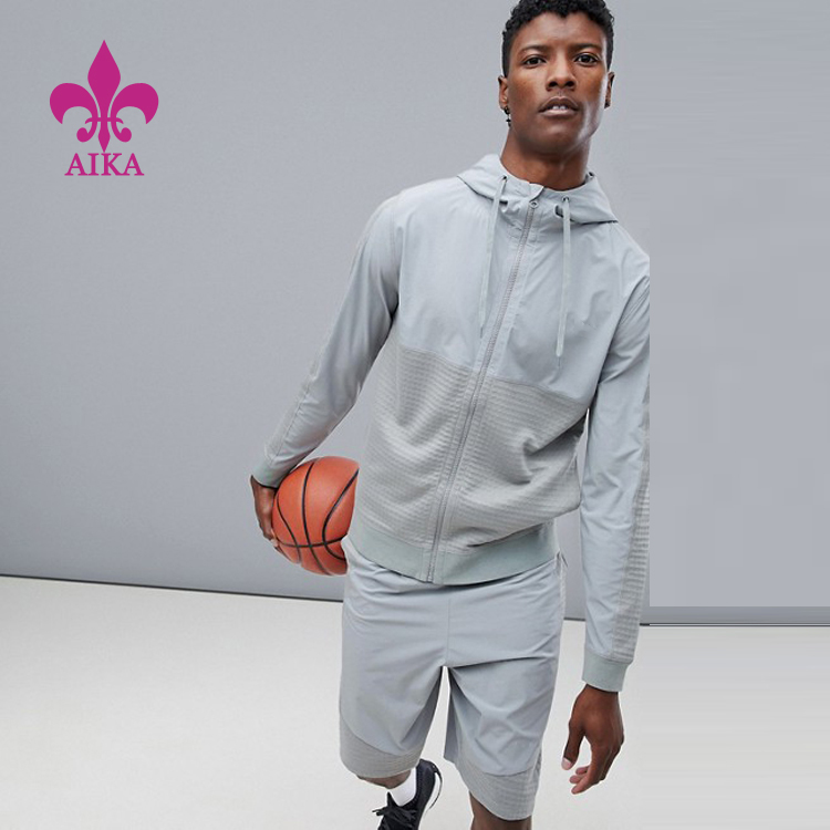 2019 China New Design Men Casual Sweatpants - Custom OEM Wholesale Loose Jogging Short Pant Sports Zipper Short Hoodies Tracksuit – AIKA
