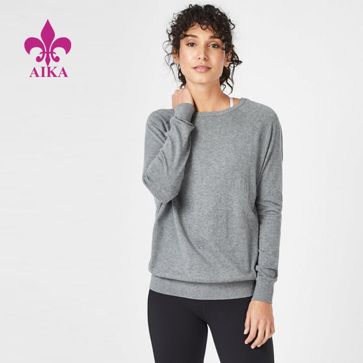Factory Price Yoga Pants Supplier -  Custom Open Back Sexy Loose Lightweight Women Pullover Sports Hoodie Sweatshirt – AIKA