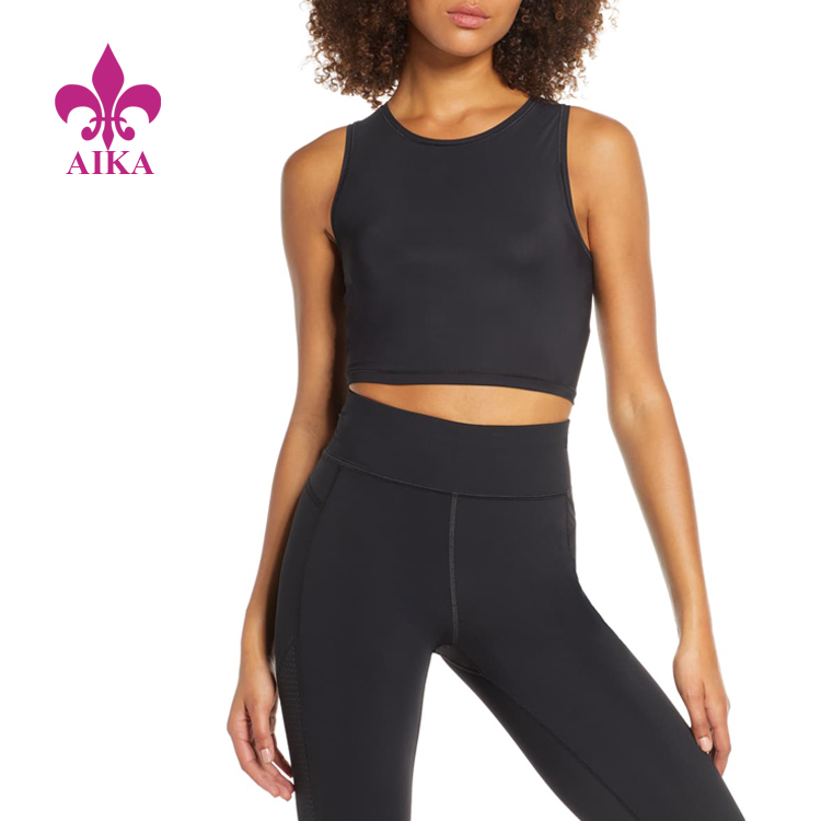 Manufacturing Companies for Yoga Bra - New Hot Wholesale Gym Yoga Mesh Breathable Fit Slim Training Women Tank Top – AIKA