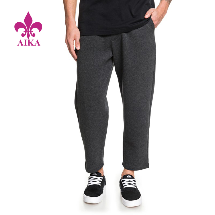 OEM Customized Jooger For Man – Cheap Wholesale Custom Cropped Ankle Length Fit Sports Gym Sweatpants Joggers for Men – AIKA