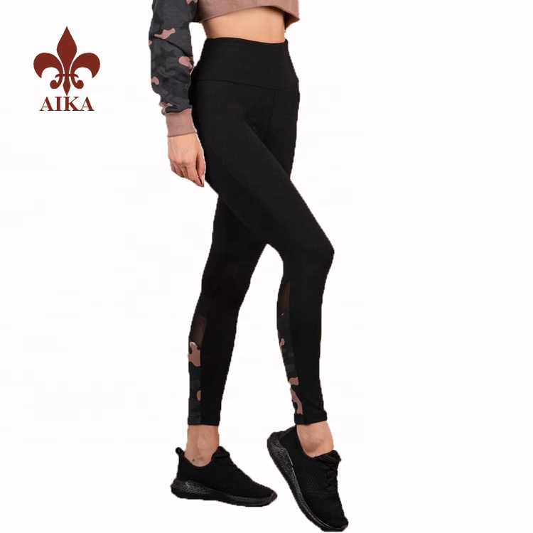 China OEM Yoga Pants Supplier - wholesale Custom polyester spandex womens GYM Training fitness compression yoga pantyhose tights – AIKA