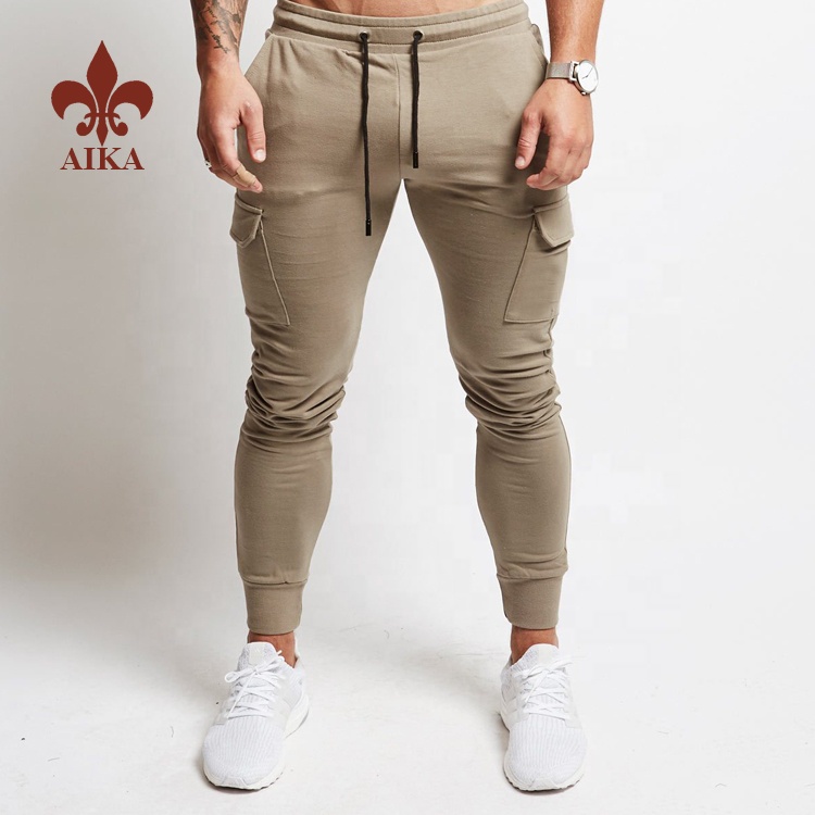Factory directly supply Leggings Sport Pant - High quality Custom slim fit big pockets cotton spandex outdoor mens tech jogger pants – AIKA