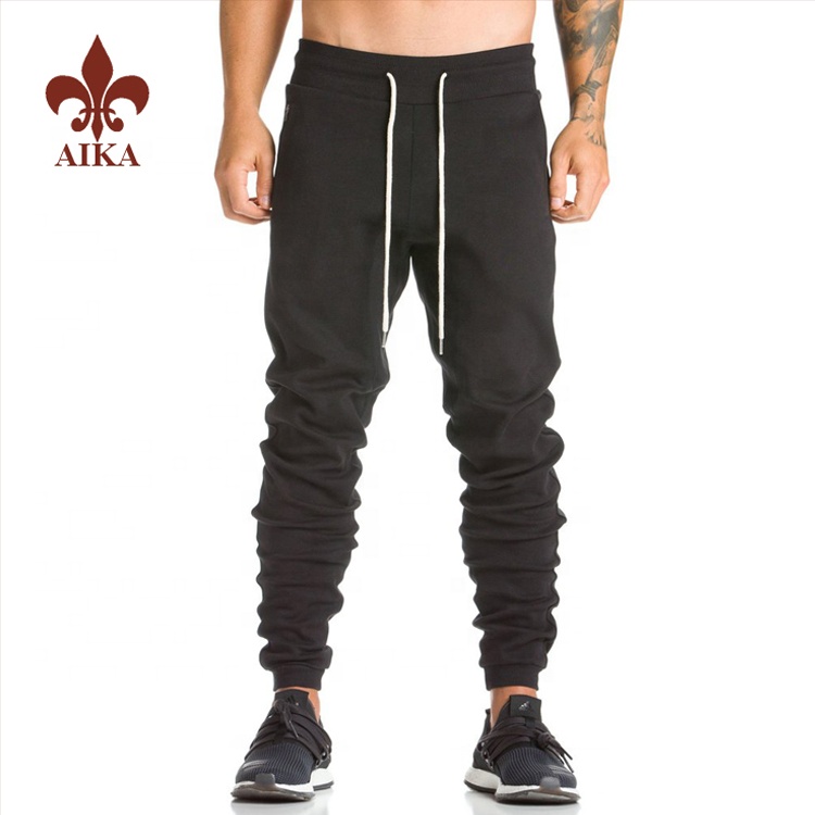 OEM/ODM Manufacturer Casual Jogger – Best selling Custom workout gym running  black skinny alphalete joggers for men – AIKA