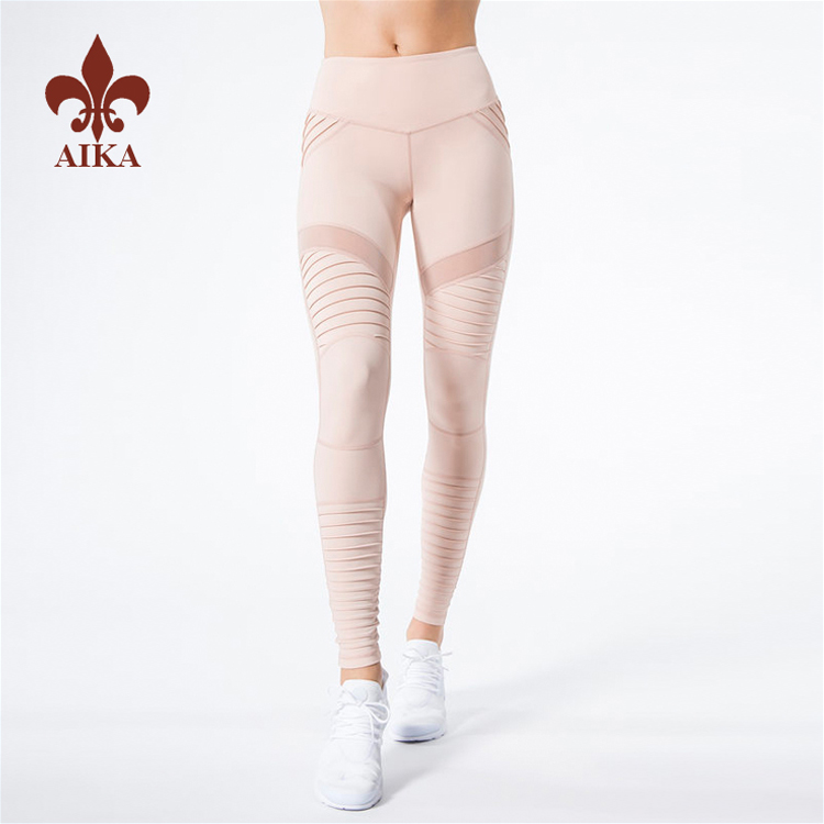 High quality custom sexy ladies 86% nylon 14% spandex fitness leggings for women