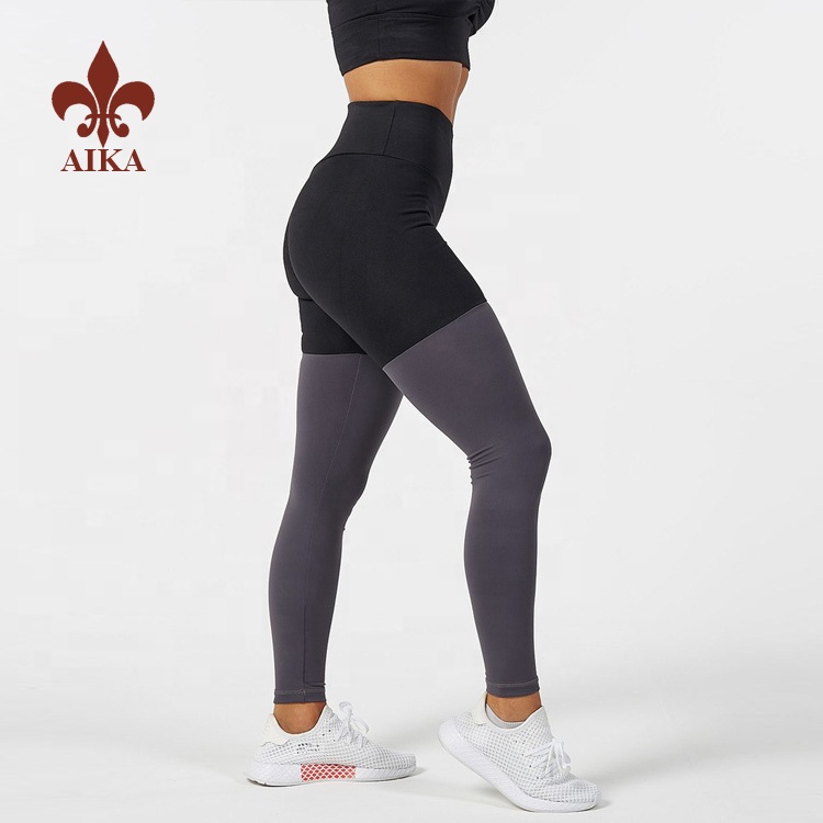 Big Discount Custom Sports Bra - Wholesale Custom activewear high waisted polyester spandex workout fitness yoga leggings for women – AIKA