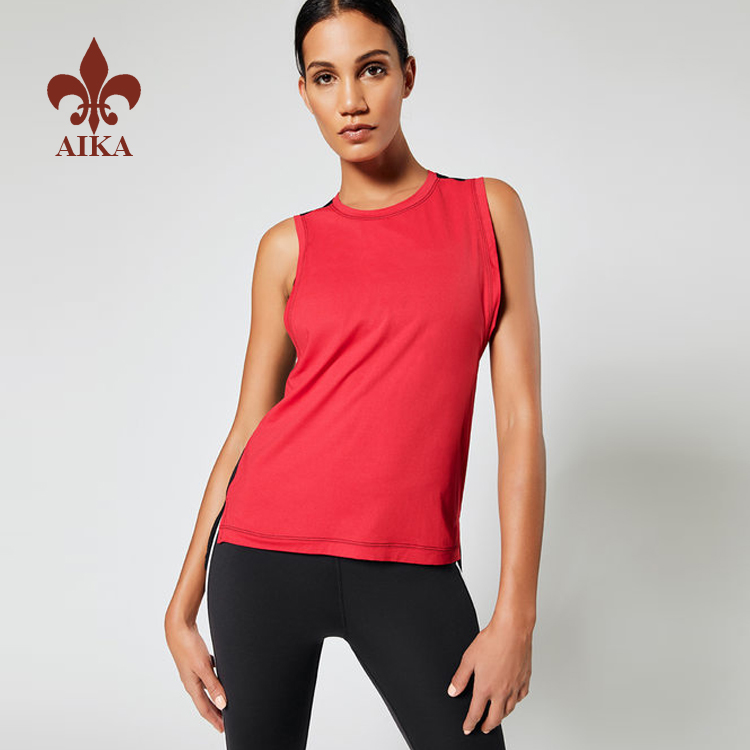 New Fashion Design for Sports Tracksuits - Wholesale Custom polyester spandex workout gym running women fitness yoga tops – AIKA