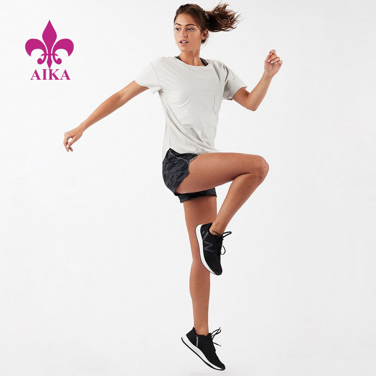 Hot sale Factory Oem T Shirts - Wholesale breathable workout slightly boxy fit casual and soft gym shorts for women – AIKA