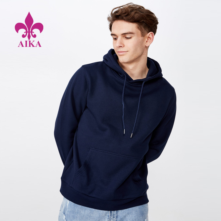 Cheap price Casual Pants For Men - Wholesale Basic Customized  Pullover Hooded With Drawstring Long Sleeve Gym Training Hoodies for Men – AIKA