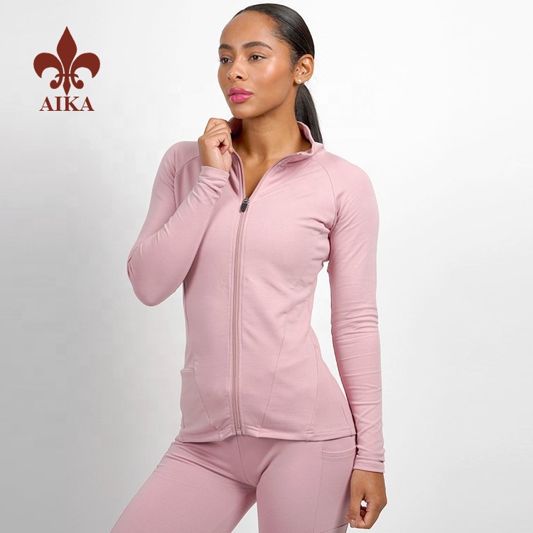 Wholesale Dealers of Yoga Vest - High quality Custom private label full zip girls sports jackets wholesale – AIKA