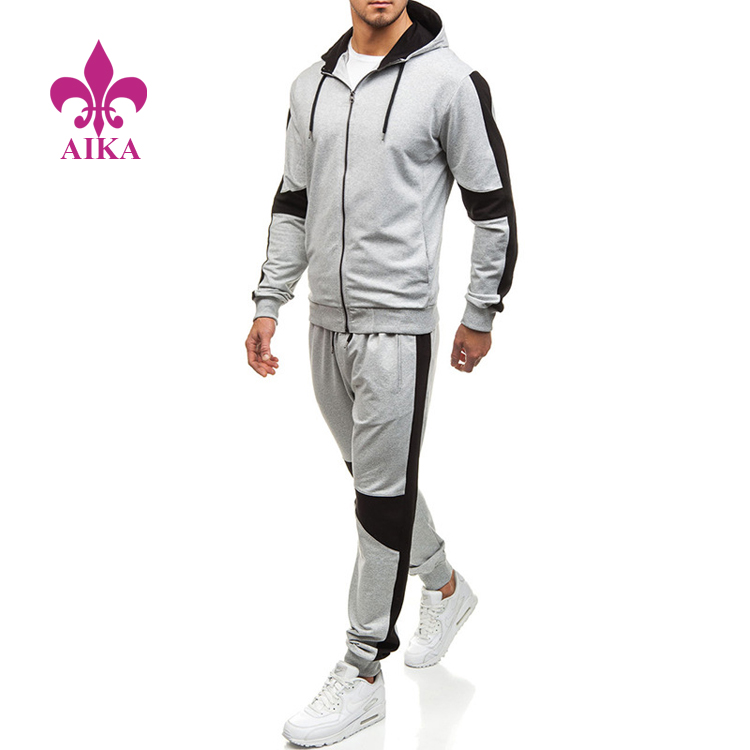 Cheapest Price Gym Wear - OEM Sportswear High quality Customized 95% cotton 5% spandex french terry fabric style sports tracksuits for men  – AIKA