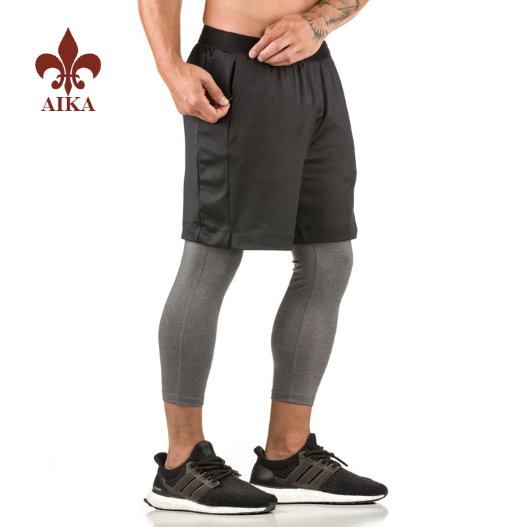Best Price for Sports Bra Yoga - High quality custom 100% polyester quick Dry comfortable men black fitness basketball shorts – AIKA