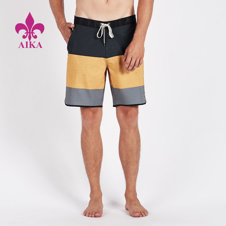 Renewable Design for Blue Pants - High Quality Custom Summer Beach Casual Hidden Zip Pocket Patchwork Sports Gym Men Shorts – AIKA