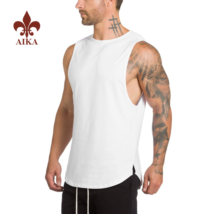 Chinese Professional Sportswear Men Pants - 2019 wholesale Dry fit cotton spandex sports wear custom men fitness gym stringer – AIKA
