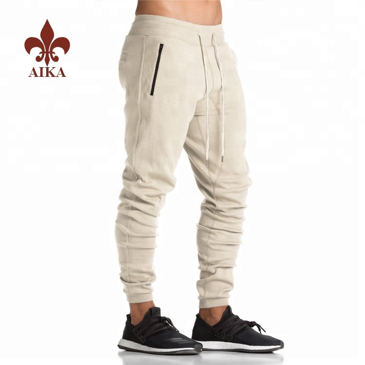 Personlized Products Fitness Bottom – 2019 Newest custom Comfortable cotton spandex Breathable flatlocked fitness men gym joggers – AIKA