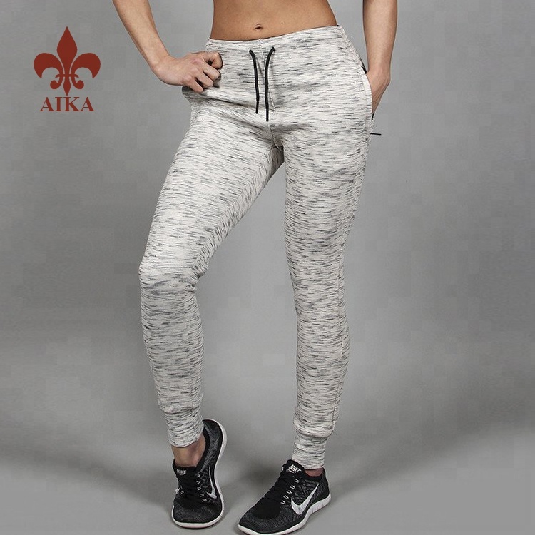 Hot sale Women Sports Pants - High quality custom 92% polyester 8% spandex soft knitted fabric fitness women gym skinny joggers – AIKA