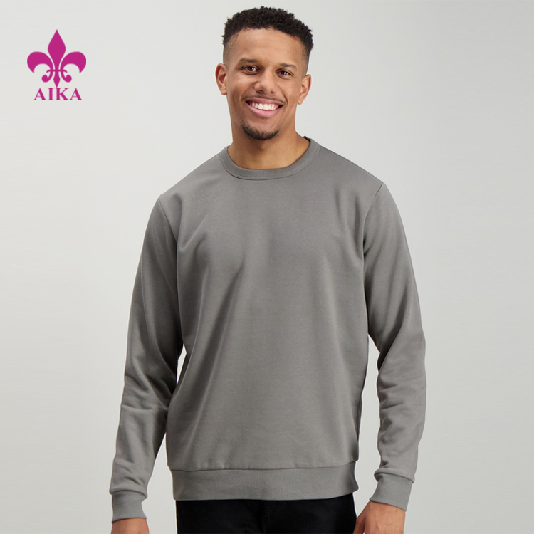 Bottom price Men Wear Pants - OEM Wholesale Casual High quality Custom Pullover Long Sleeve Gym Training Sweatshirt for Men – AIKA
