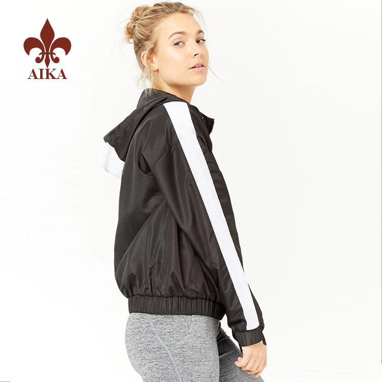 2019 High quality Fitness Shorts - Custom New Style sexy long sleeve tracksuits top loose fit training jacket for women – AIKA