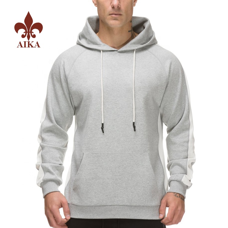 New Fashion Design for Lady Legging - Best selling custom logo printing men blank cotton hoodie with stripe  – AIKA
