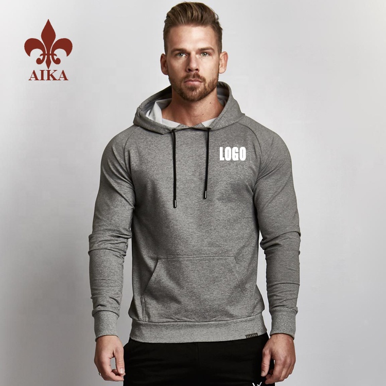 OEM/ODM Manufacturer Casual Pants For Men – Best quality OEM Custom cotton polyester sports style men pull over printing hoodies – AIKA