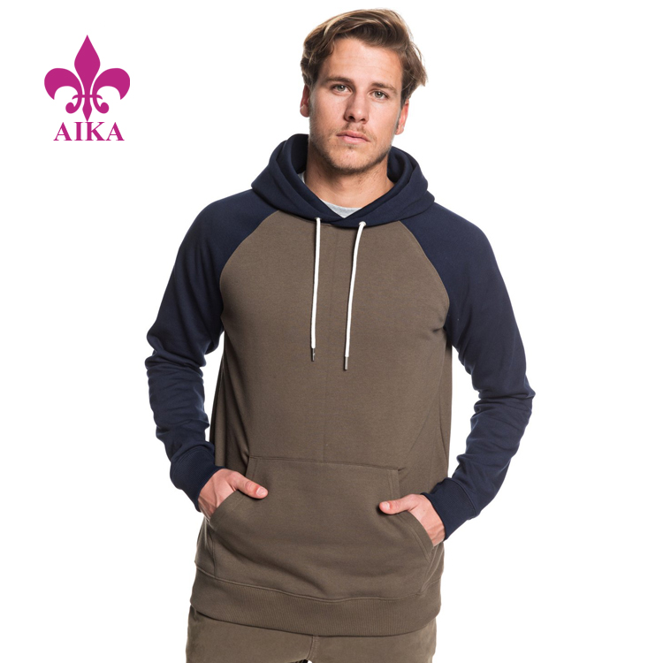 China Cheap price Men Hoodies - High Quality Custom Classic Style Comfortable Color Block Regular Fit Men Sports Hoodie – AIKA