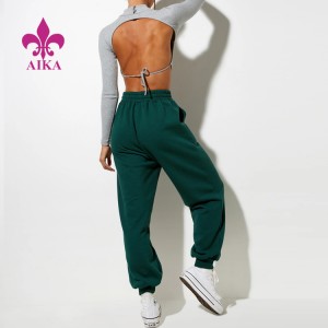 China Sport Wear Breathable Custom Track Pants Cotton Fitness Joggers for Women
