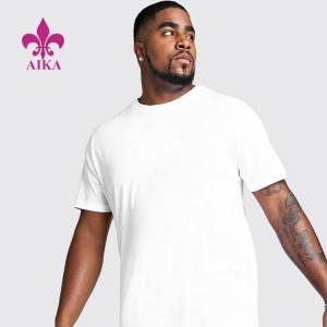 Europe style for Sportwear - Wholesale Custom Cotton Printing Muscle Fit Running Workout Sport Gym T-Shirt For Man – AIKA