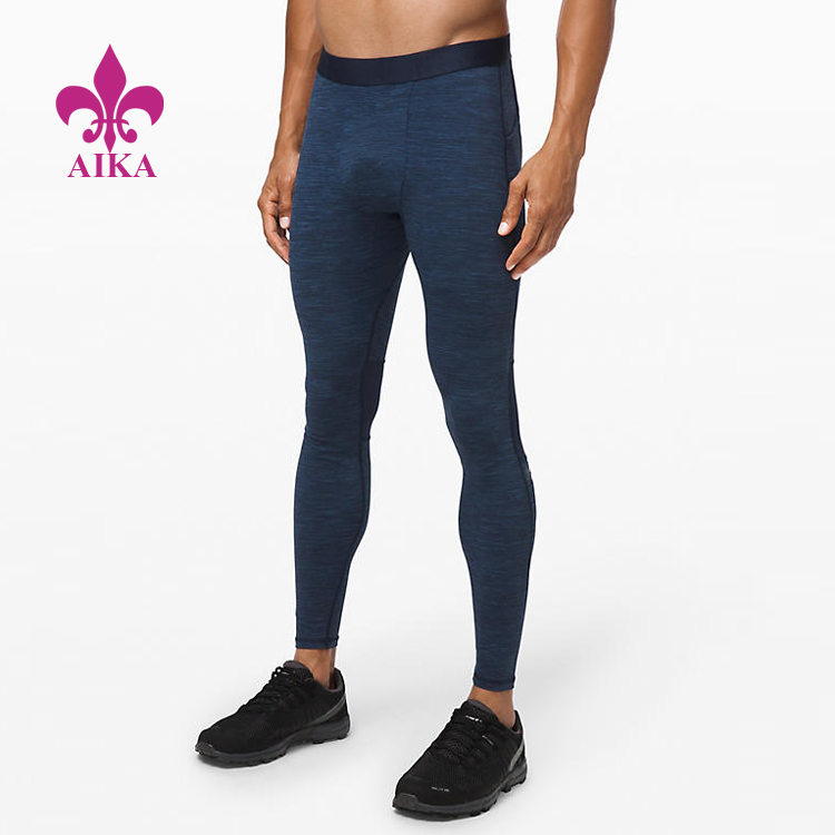 Factory Promotional Leggings Wear Pants - Men Sports Wear Lightweight Compression Tights Breathable Gym Running Leggings – AIKA