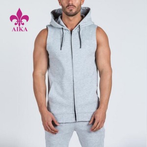 China New Popular Workout Clothing Bodybuilding Gym Wear Sleeveless Hoodies for Men