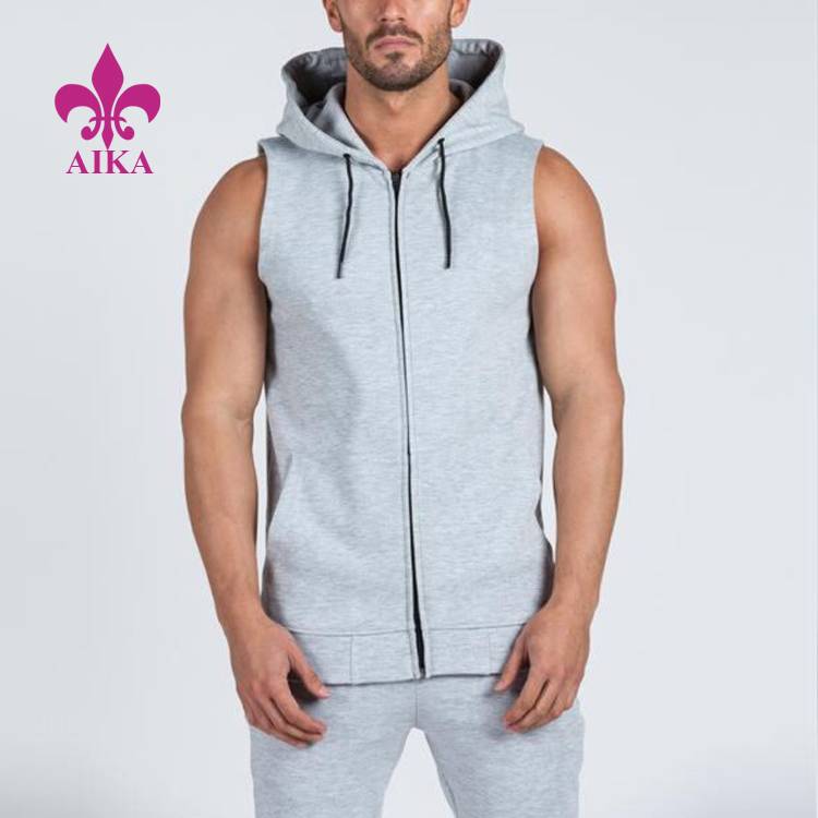 Manufactur standard Sportwear Pants - China New Popular Workout Clothing Bodybuilding Gym Wear Sleeveless Hoodies for Men – AIKA