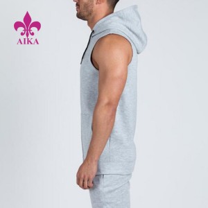 China New Popular Workout Clothing Bodybuilding Gym Wear Sleeveless Hoodies for Men