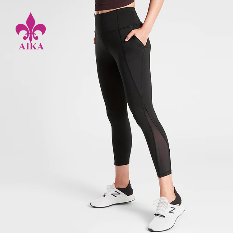 Wholesale Dealers of Yoga Leggings Manufacturer - High Waist Workout Leggings Design Fitness Custom Women Yoga Tights Gym Wear – AIKA