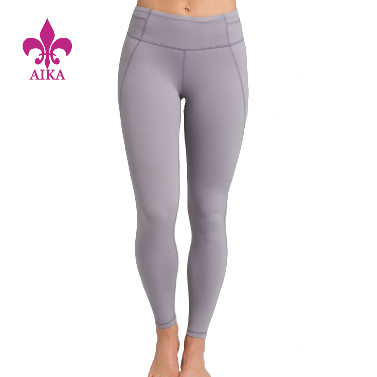 Factory Cheap Hot Plain Track Suits - 2019 wholesale hot selling high quality solid polyester spandex yoga leggings for women – AIKA