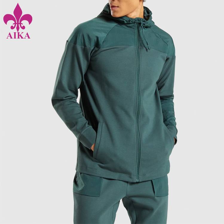 China Supplier Capri Pants - Custom Logo Plian Sweatshirt Gym Wear Zip up Cheap Wholesale Heavyweight Hoodie For Men – AIKA