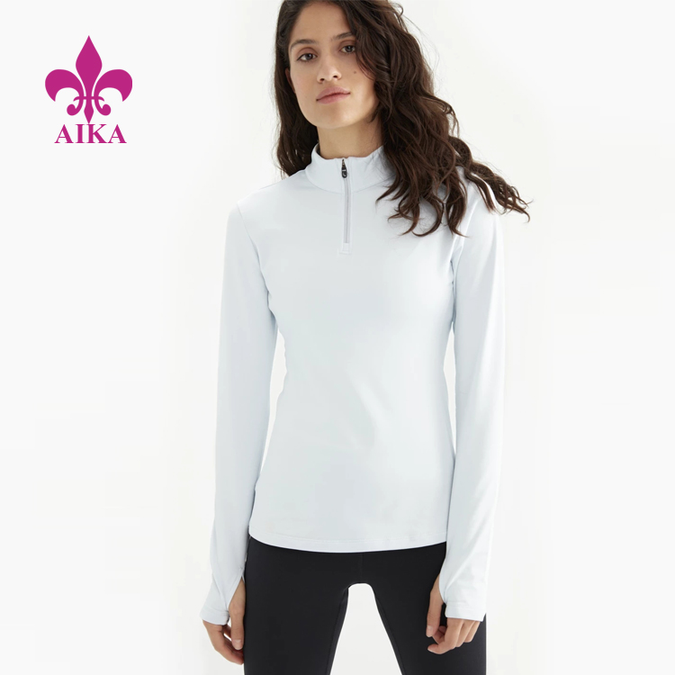China New Product Custom Tracksuits - Custom Sports Wear Thumbhole Sleeves Back Pocket Slim Fit Striking Long Sleeve Top – AIKA