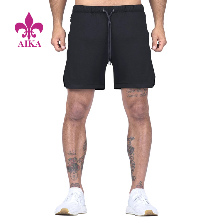 Professional Design Fashion Cotton Pants - Low MOQ Summer Bottom Knit Fabric Fast Dry Running Sports Shorts Mens Gym Shorts – AIKA
