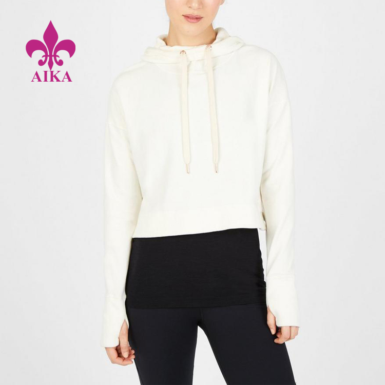 Discountable price Underwear Bra - High Quality Custom Basic Style Casual Comfort Soft Women Sports Cropped Hoodie – AIKA