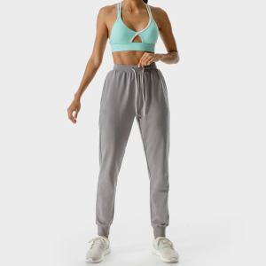 Wholesale OEM Price Jogger Elastic Drawstring Waist Lightweight Gym Sweatpants For Women