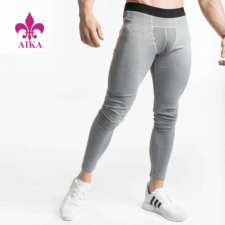 Factory Price Leggings Polyester - Wholesale Mens Running Leggings Wear Custom Sports Tights Clothing Plain Sweat Pants For Men – AIKA