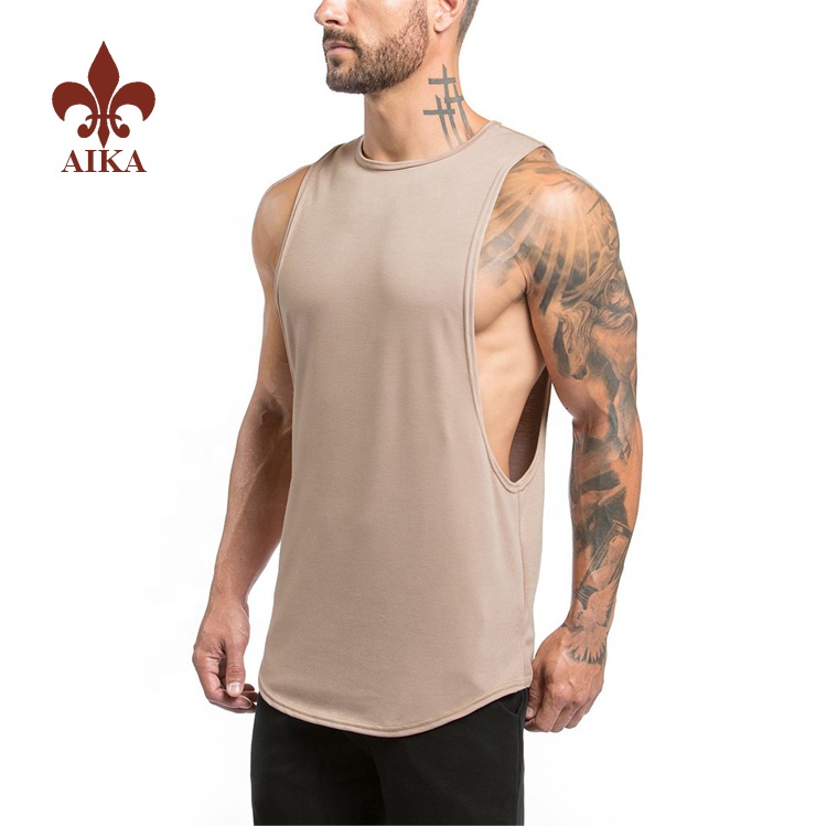 factory Outlets for PlainTank Top – Best sale High quality Cool fit sleeveless cotton men custom plain gym tank top – AIKA