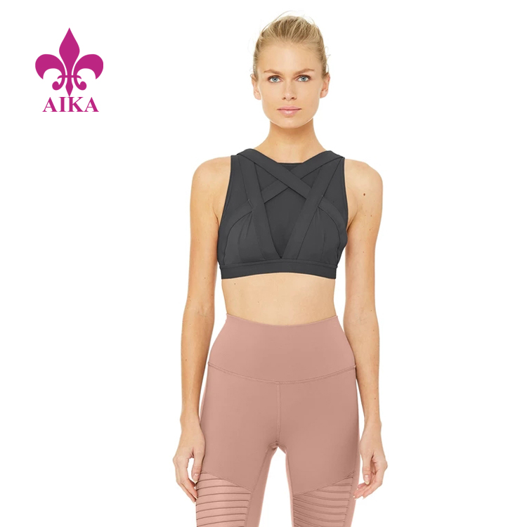 Wholesale Price Yoga Sets Fitness - High Quality Custom Modern Double Layers Slim Fitness Breathable Yoga Bra – AIKA